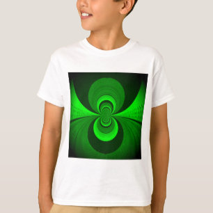 Abstract Bright Green Groovy Kaleidoscope Patroon T-shirt