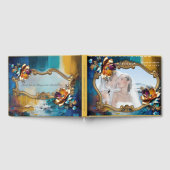 Abstract brons, goudblauw Barok stijl Gastenboek (Volledig)