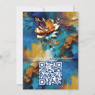 Abstract brons, goudblauw Barok stijl Kaart