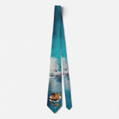 Abstract brons, goudblauw Barok stijl Stropdas (Voorkant)