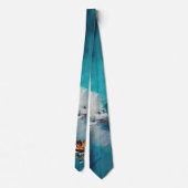 Abstract brons, goudblauw Barok stijl Stropdas (Achterkant)