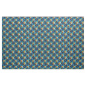 Abstract brons, goudblauwe barokstijl stof (Yard (91,4 cm))