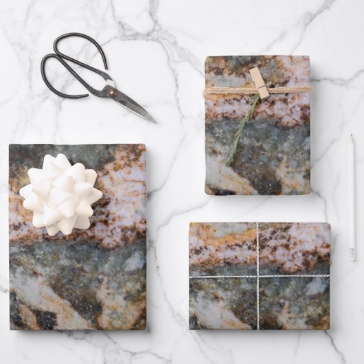 Abstract brown white grungy rock texture inpakpapier vel (Voorkant)