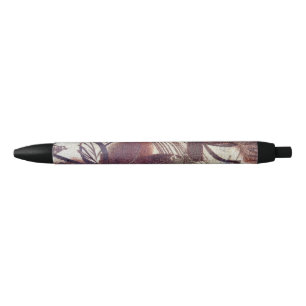 Abstract Bruin Bloemmotief 1 Zwarte Inkt Pen
