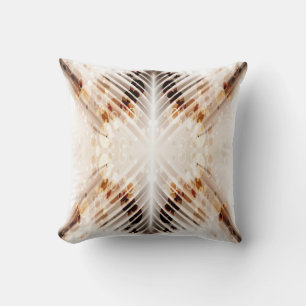 Abstract bruin en wit patroon kussen