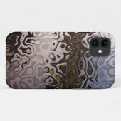 Abstract bruin en zilvergrijs snakeskin-effect Case-Mate iPhone case (Achterkant (horizontaal))