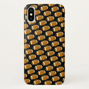 Abstract bruin en zwart Football iPhone X Hoesje