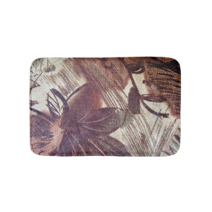 Abstract bruin Floral Design 1 Badmat