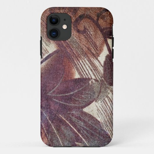 Abstract bruin Floral Design 1 Case-Mate iPhone Case (Achterkant)