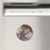 Abstract bruin Floral Design 1 Magneet (Insitu (Vaatwasser))