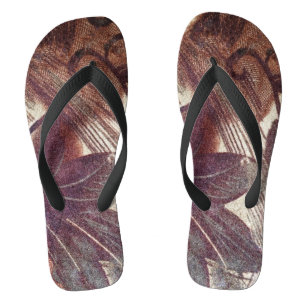 Abstract bruin Floral Design 1 Teenslippers