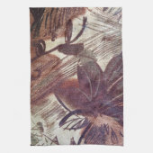 Abstract bruin Floral Design 1 Theedoek (Verticaal)