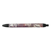 Abstract bruin Floral Design 1 Zwarte Inkt Pen (Voorkant)