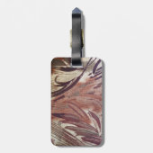 Abstract bruin Floral Design 2 Bagagelabel (Achterkant verticaal)