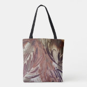 Abstract bruin Floral Design 2 Tote Bag (Achterkant)
