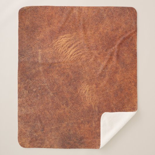 abstract bruin leder, achtergrondleder,t sherpa deken (Voorkant)
