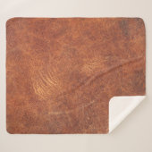 abstract bruin leder, achtergrondleder,t sherpa deken (Voorkant (horizontaal))