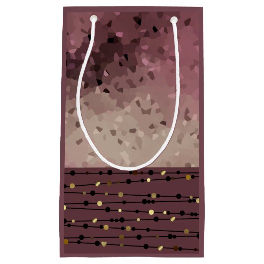 Abstract, bruin, roze, roze bruin klein cadeauzakje (Voorkant)