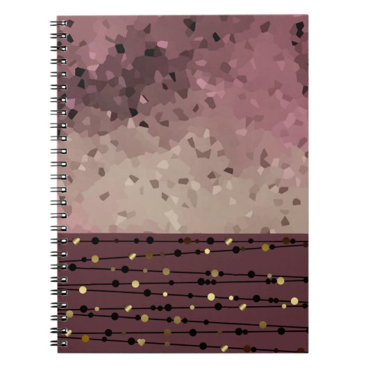 Abstract, bruin, roze, roze bruin notitieboek (Voorkant)