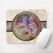 Abstract bubbelmandala met lint muismat (Met muis)