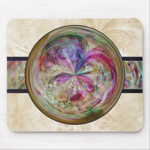 Abstract bubbelmandala met lint muismat