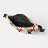 Abstract Bug Fanny Pack in Rood Zwart & Beige Heuptasje (Open)