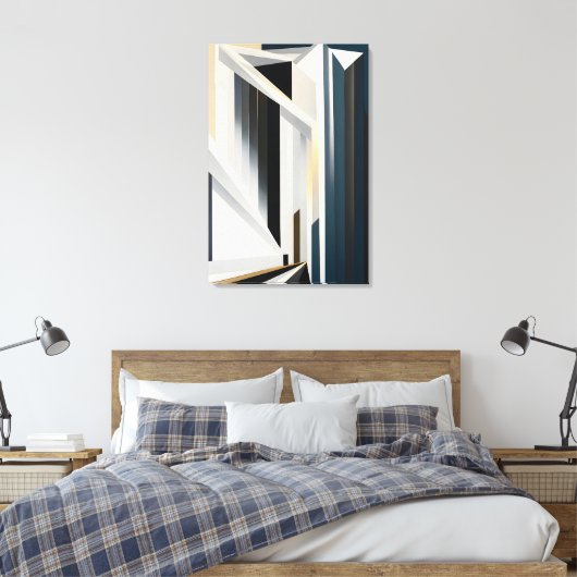 Abstract Building Canvas Afdruk (Insitu (Slaapkamer))