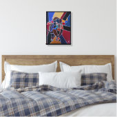 Abstract Bull Painting by Alfred Fox Canvas Afdruk (Insitu (Slaapkamer))