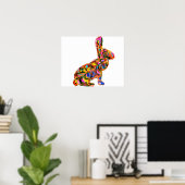 Abstract Bunny Poster (Thuiskantoor)