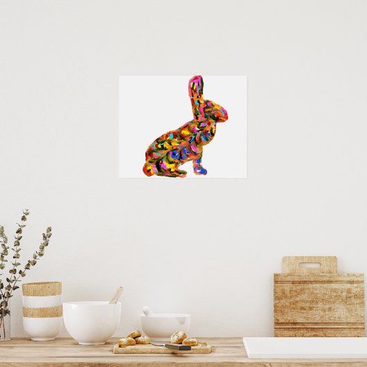 Abstract Bunny Poster (Keuken)