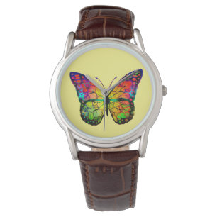 ABSTRACT BUTTERFLES HORLOGE