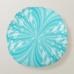 Abstract Butterfly Aqua Round Sierkussen Rond Kussen