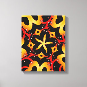Abstract Butterfly heARTs Gewikkeld Canvas Afdruk