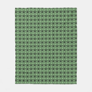 Abstract Butterfly Pattern Sage Green Fleece Deken