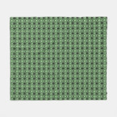 Abstract Butterfly Pattern Sage Green Fleece Deken (Voorkant (Horizontaal))