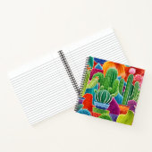 Abstract Cacti-vierkant Notitieboek (Binnen)