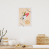 Abstract Cactus Plant Poster (Keuken)