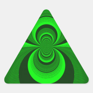 Abstract caleidoscooppatroon voor Bright Groovy Driehoek Sticker