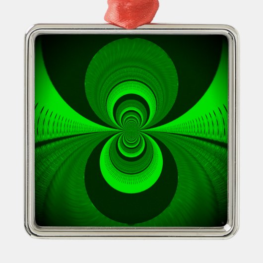 Abstract caleidoscooppatroon voor Bright Groovy Metalen Ornament (Voorkant)