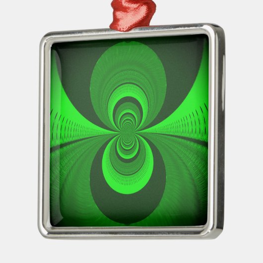 Abstract caleidoscooppatroon voor Bright Groovy Metalen Ornament (Links)