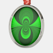 Abstract caleidoscooppatroon voor Bright Groovy Metalen Ornament (Links)