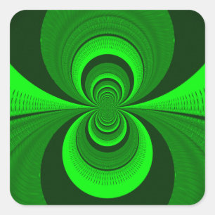 Abstract caleidoscooppatroon voor Bright Groovy Vierkante Sticker
