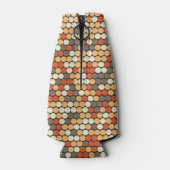 Abstract Camouflage ontwerp met retro stippen Flesjeskoeler (Achterkant)