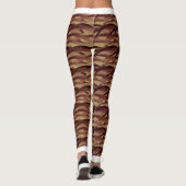 Abstract camouflagepatroon BRUIN Leggings (Achterkant)