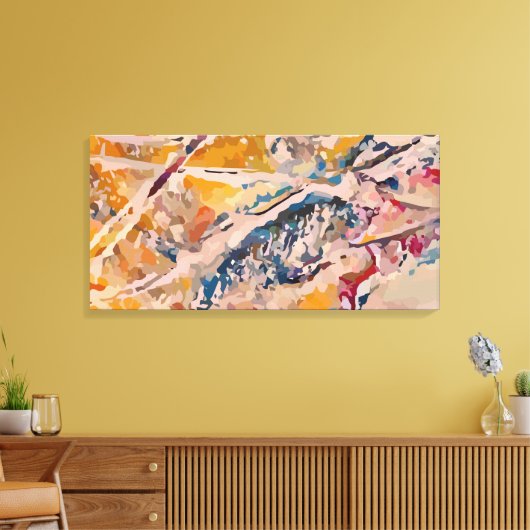 Abstract Canvas Afdruk (Insitu (Woonkamer))
