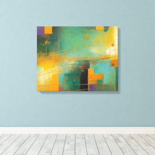 Abstract Canvas Afdruk (Insitu (Houten vloer))