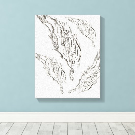 abstract canvas afdruk (Insitu (Houten vloer))