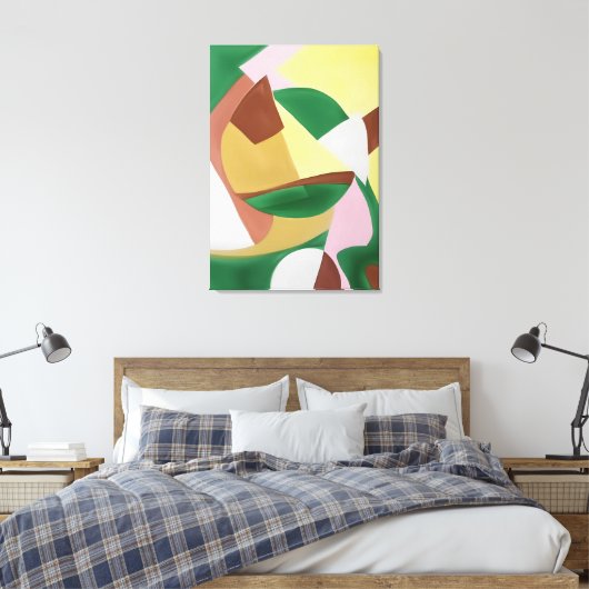 abstract canvas afdruk (Insitu (Slaapkamer))