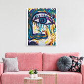 Abstract Canvas Afdruk (Insitu (Woonkamer))