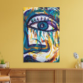 Abstract Canvas Afdruk (Insitu (Woonkamer))